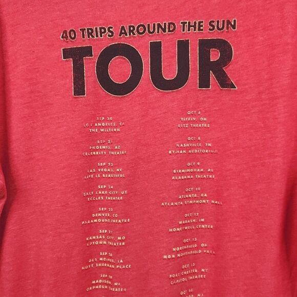 Toto 40 Trips Around The Sun 2018 Greatest Hits Tour Short Sleeve Tee Medium - Picture 4 of 5